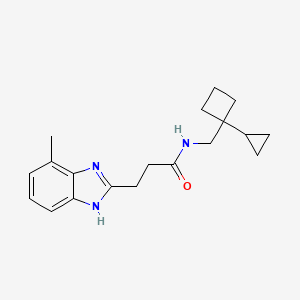 N-[(1-cyclopropylcyclobutyl)methyl]-3-(4-methyl-1H-benzimidazol-2-yl)propanamide