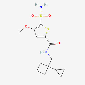 N-[(1-cyclopropylcyclobutyl)methyl]-4-methoxy-5-sulfamoylthiophene-2-carboxamide