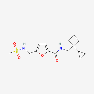 N-[(1-cyclopropylcyclobutyl)methyl]-5-(methanesulfonamidomethyl)furan-2-carboxamide