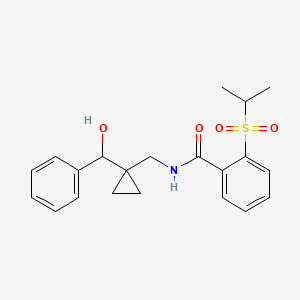 N-[[1-[hydroxy(phenyl)methyl]cyclopropyl]methyl]-2-propan-2-ylsulfonylbenzamide