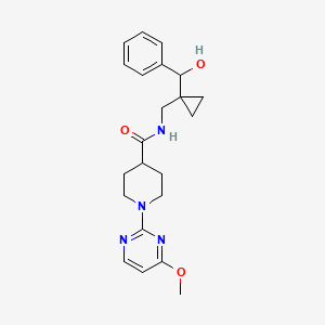 N-[[1-[hydroxy(phenyl)methyl]cyclopropyl]methyl]-1-(4-methoxypyrimidin-2-yl)piperidine-4-carboxamide