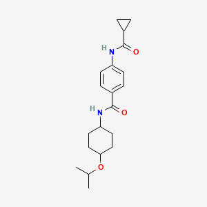 4-(cyclopropanecarbonylamino)-N-(4-propan-2-yloxycyclohexyl)benzamide