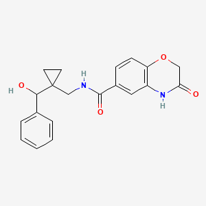 N-[[1-[hydroxy(phenyl)methyl]cyclopropyl]methyl]-3-oxo-4H-1,4-benzoxazine-6-carboxamide