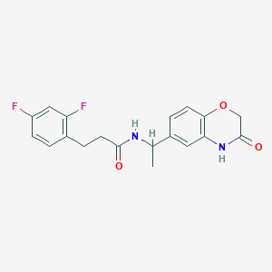 3-(2,4-difluorophenyl)-N-[1-(3-oxo-4H-1,4-benzoxazin-6-yl)ethyl]propanamide