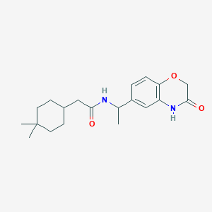 2-(4,4-dimethylcyclohexyl)-N-[1-(3-oxo-4H-1,4-benzoxazin-6-yl)ethyl]acetamide