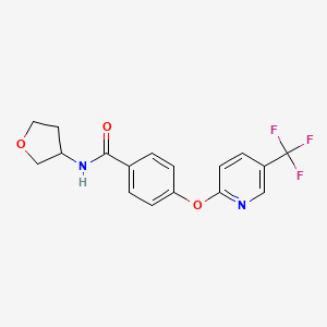 N-(oxolan-3-yl)-4-[5-(trifluoromethyl)pyridin-2-yl]oxybenzamide