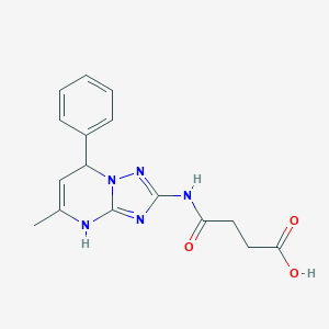 B069026 Butanoic acid, 4-((4,7-dihydro-5-methyl-7-phenyl-(1,2,4)triazolo(1,5-a)pyrimidin-2-yl)amino)-4-oxo- CAS No. 171667-99-5