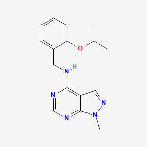 1-methyl-N-[(2-propan-2-yloxyphenyl)methyl]pyrazolo[3,4-d]pyrimidin-4-amine