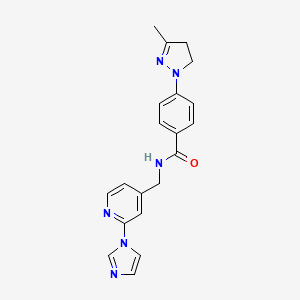 N-[(2-imidazol-1-ylpyridin-4-yl)methyl]-4-(5-methyl-3,4-dihydropyrazol-2-yl)benzamide