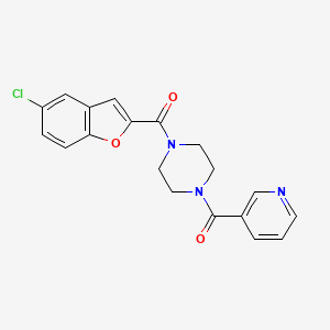 [4-(5-Chloro-1-benzofuran-2-carbonyl)piperazin-1-yl]-pyridin-3-ylmethanone