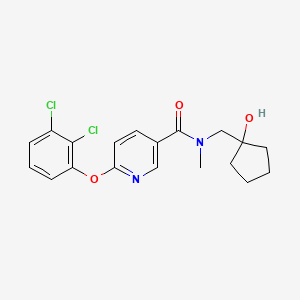 6-(2,3-dichlorophenoxy)-N-[(1-hydroxycyclopentyl)methyl]-N-methylpyridine-3-carboxamide