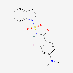 N-(2,3-dihydroindol-1-ylsulfonyl)-4-(dimethylamino)-2-fluorobenzamide