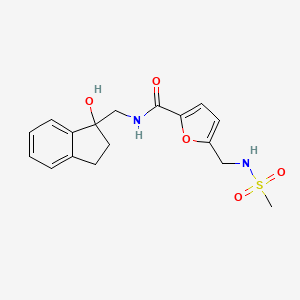 N-[(1-hydroxy-2,3-dihydroinden-1-yl)methyl]-5-(methanesulfonamidomethyl)furan-2-carboxamide