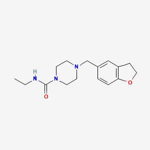 4-(2,3-dihydro-1-benzofuran-5-ylmethyl)-N-ethylpiperazine-1-carboxamide