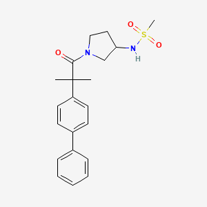 N-[1-[2-methyl-2-(4-phenylphenyl)propanoyl]pyrrolidin-3-yl]methanesulfonamide