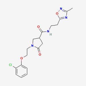 1-[2-(2-chlorophenoxy)ethyl]-N-[2-(3-methyl-1,2,4-oxadiazol-5-yl)ethyl]-5-oxopyrrolidine-3-carboxamide