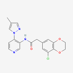 2-(5-chloro-2,3-dihydro-1,4-benzodioxin-7-yl)-N-[4-(4-methylpyrazol-1-yl)pyridin-3-yl]acetamide