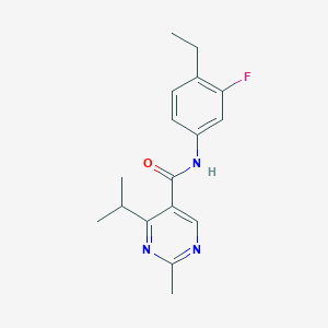 N-(4-ethyl-3-fluorophenyl)-2-methyl-4-propan-2-ylpyrimidine-5-carboxamide