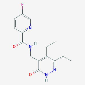 N-[(3,4-diethyl-6-oxo-1H-pyridazin-5-yl)methyl]-5-fluoropyridine-2-carboxamide