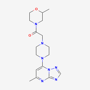 1-(2-Methylmorpholin-4-yl)-2-[4-(5-methyl-[1,2,4]triazolo[1,5-a]pyrimidin-7-yl)piperazin-1-yl]ethanone