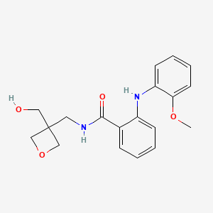 N-[[3-(hydroxymethyl)oxetan-3-yl]methyl]-2-(2-methoxyanilino)benzamide