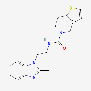 N-[2-(2-methylbenzimidazol-1-yl)ethyl]-6,7-dihydro-4H-thieno[3,2-c]pyridine-5-carboxamide