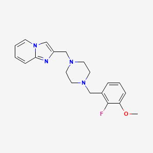 2-[[4-[(2-Fluoro-3-methoxyphenyl)methyl]piperazin-1-yl]methyl]imidazo[1,2-a]pyridine