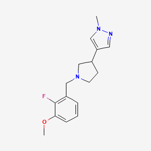 4-[1-[(2-Fluoro-3-methoxyphenyl)methyl]pyrrolidin-3-yl]-1-methylpyrazole