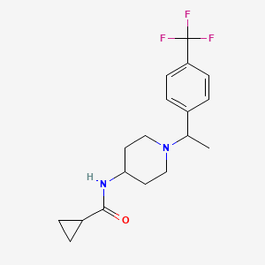 N-[1-[1-[4-(trifluoromethyl)phenyl]ethyl]piperidin-4-yl]cyclopropanecarboxamide