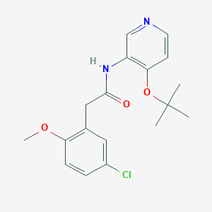 2-(5-chloro-2-methoxyphenyl)-N-[4-[(2-methylpropan-2-yl)oxy]pyridin-3-yl]acetamide