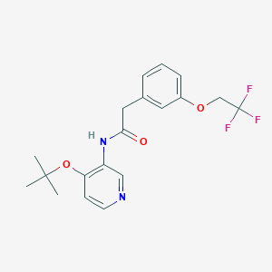 N-[4-[(2-methylpropan-2-yl)oxy]pyridin-3-yl]-2-[3-(2,2,2-trifluoroethoxy)phenyl]acetamide