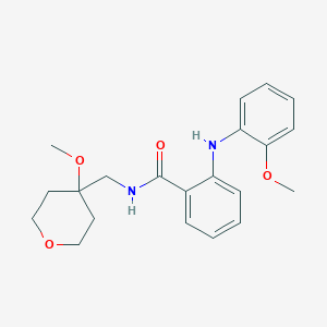 2-(2-methoxyanilino)-N-[(4-methoxyoxan-4-yl)methyl]benzamide