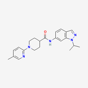 1-(5-methylpyridin-2-yl)-N-(1-propan-2-ylindazol-6-yl)piperidine-4-carboxamide