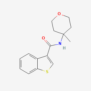 N-(4-methyloxan-4-yl)-1-benzothiophene-3-carboxamide