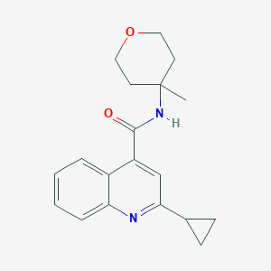 2-cyclopropyl-N-(4-methyloxan-4-yl)quinoline-4-carboxamide