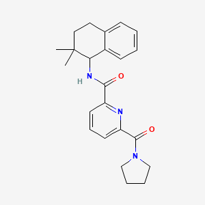 N-(2,2-dimethyl-3,4-dihydro-1H-naphthalen-1-yl)-6-(pyrrolidine-1-carbonyl)pyridine-2-carboxamide