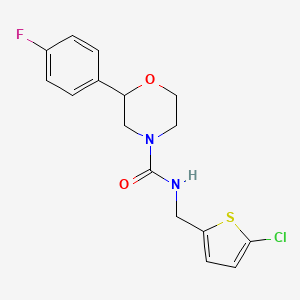 N-[(5-chlorothiophen-2-yl)methyl]-2-(4-fluorophenyl)morpholine-4-carboxamide