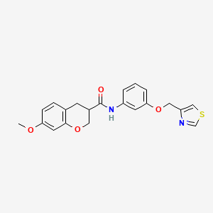 7-methoxy-N-[3-(1,3-thiazol-4-ylmethoxy)phenyl]-3,4-dihydro-2H-chromene-3-carboxamide