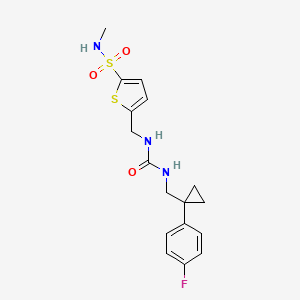 1-[[1-(4-Fluorophenyl)cyclopropyl]methyl]-3-[[5-(methylsulfamoyl)thiophen-2-yl]methyl]urea