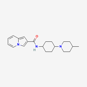 N-[4-(4-methylpiperidin-1-yl)cyclohexyl]indolizine-2-carboxamide