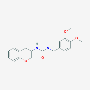 3-(3,4-dihydro-2H-chromen-3-yl)-1-[(4,5-dimethoxy-2-methylphenyl)methyl]-1-methylurea