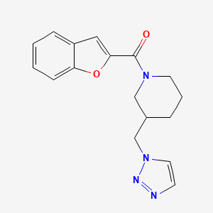 1-Benzofuran-2-yl-[3-(triazol-1-ylmethyl)piperidin-1-yl]methanone