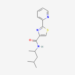 N-(4-methylpentan-2-yl)-2-pyridin-2-yl-1,3-thiazole-4-carboxamide