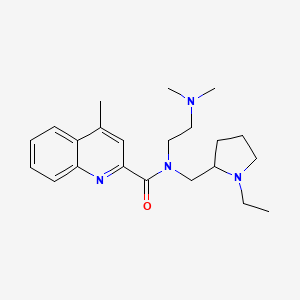 N-[2-(dimethylamino)ethyl]-N-[(1-ethylpyrrolidin-2-yl)methyl]-4-methylquinoline-2-carboxamide