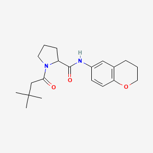 N-(3,4-dihydro-2H-chromen-6-yl)-1-(3,3-dimethylbutanoyl)pyrrolidine-2-carboxamide