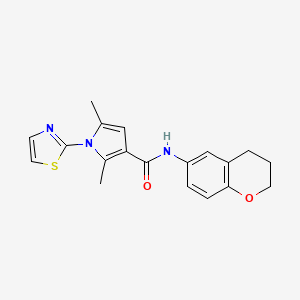 N-(3,4-dihydro-2H-chromen-6-yl)-2,5-dimethyl-1-(1,3-thiazol-2-yl)pyrrole-3-carboxamide