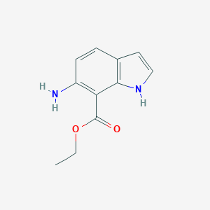 molecular formula C11H12N2O2 B069038 6-氨基-1H-吲哚-7-羧酸乙酯 CAS No. 174311-79-6