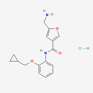 5-(aminomethyl)-N-[2-(cyclopropylmethoxy)phenyl]furan-3-carboxamide;hydrochloride