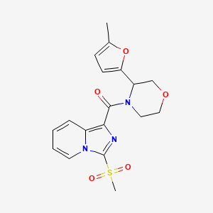 [3-(5-Methylfuran-2-yl)morpholin-4-yl]-(3-methylsulfonylimidazo[1,5-a]pyridin-1-yl)methanone