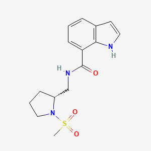 N-[[(2R)-1-methylsulfonylpyrrolidin-2-yl]methyl]-1H-indole-7-carboxamide